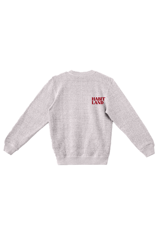 Habitland Classic Embroidered Crewneck Sweatshirt - Grey